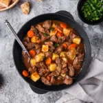 Тушеная говядина с овощами